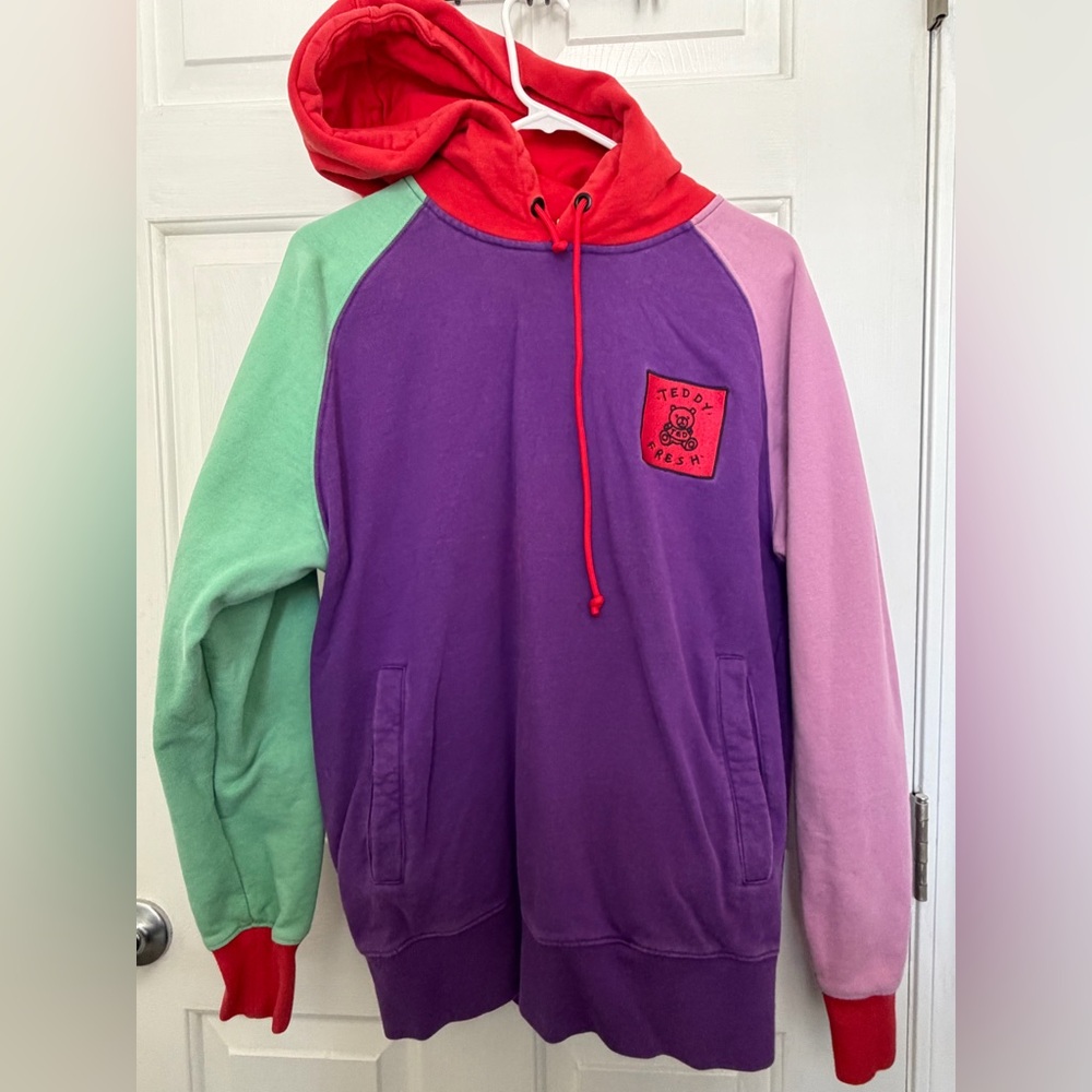 Teddy Fresh Red and Purple Hoodie